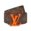 Replica Louis Vuitton LV Iconic Metallic Flowers 30mm Belt M9310U 2