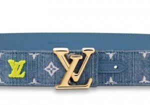 Replica Louis Vuitton LV New Wave 35mm Belt Monogram Denim M0146U