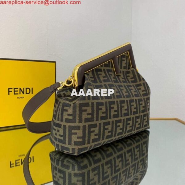 Replica Fendi FIRST Medium Bag Dark Green FF bag 8BP127 4
