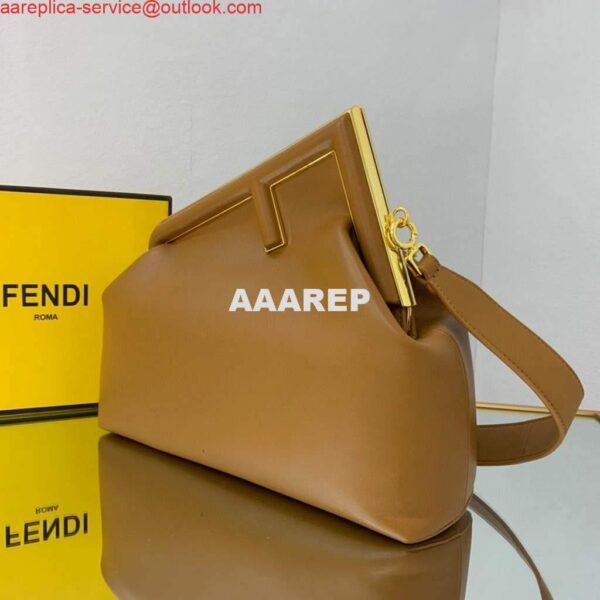 Replica Fendi FIRST Medium Bag Tan Leather 8BP127 3