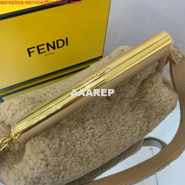 Replica Fendi First Medium Sheepskin Bag 8BP127 Apricot 4