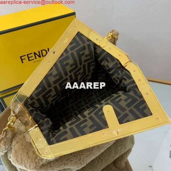 Replica Fendi First Medium Sheepskin Bag 8BP127 Apricot 5