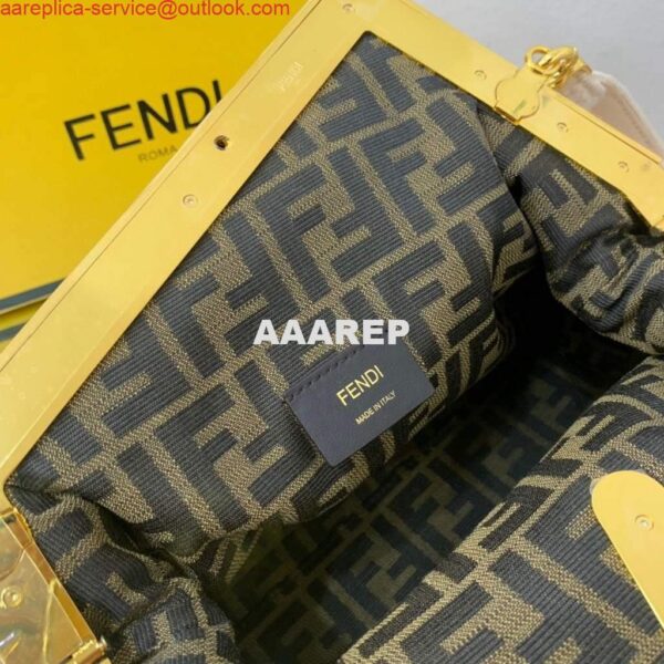 Replica Fendi First Medium Sheepskin Bag 8BP127 Beige 6