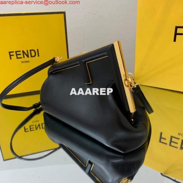 Replica Fendi FIRST Small Bag 8BP129 Black Leather 3