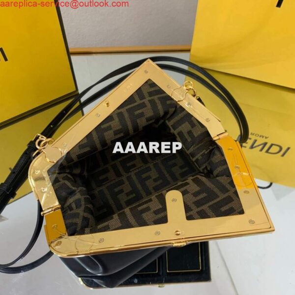 Replica Fendi FIRST Small Bag 8BP129 Black Leather 5