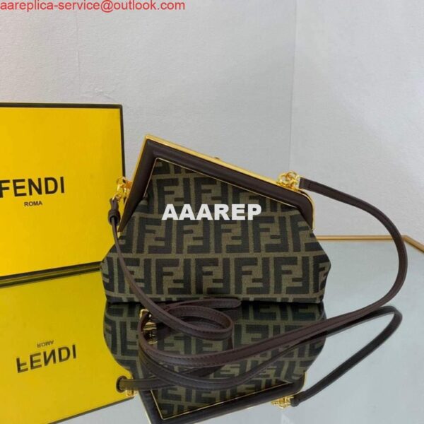 Replica Fendi FIRST Small Bag 8BP129 Dark Green FF