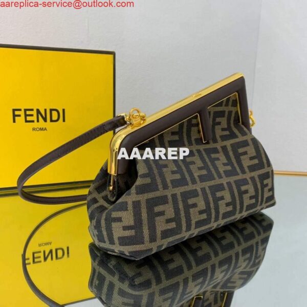 Replica Fendi FIRST Small Bag 8BP129 Dark Green FF 2