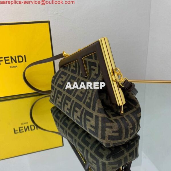 Replica Fendi FIRST Small Bag 8BP129 Dark Green FF 3