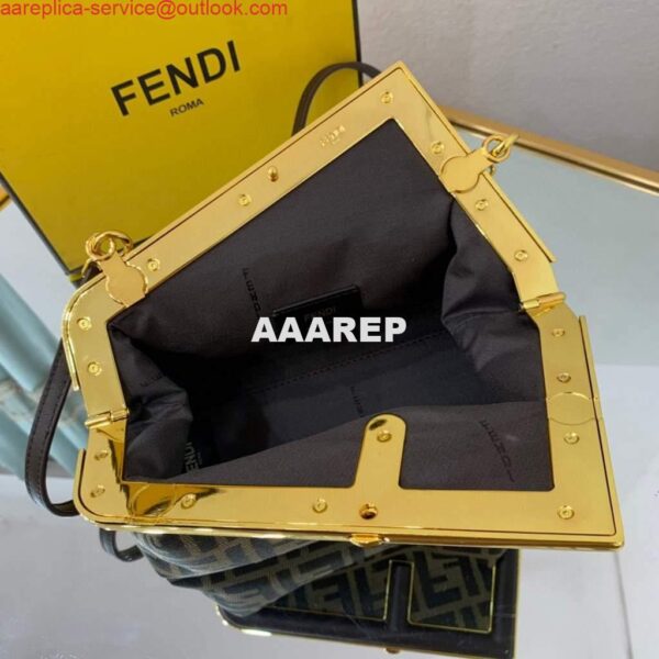 Replica Fendi FIRST Small Bag 8BP129 Dark Green FF 5