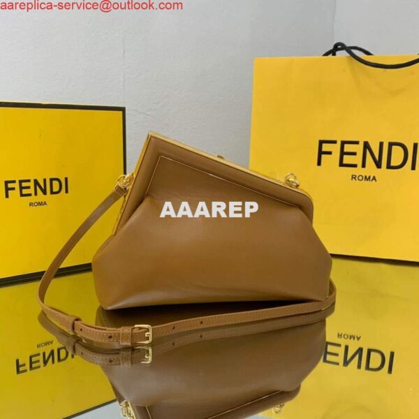 Replica Fendi FIRST Small Bag 8BP129 Leather Brown