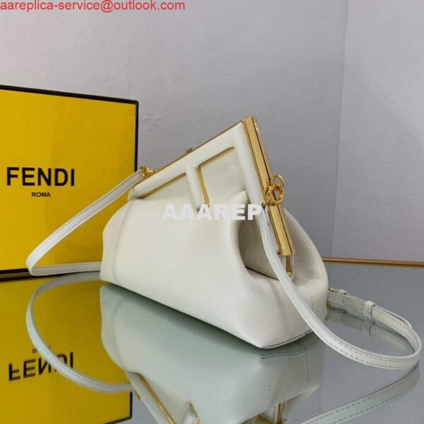 Replica Fendi FIRST Small Bag 8BP129 White Leather 3