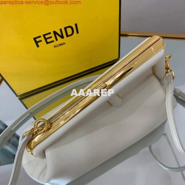 Replica Fendi FIRST Small Bag 8BP129 White Leather 4