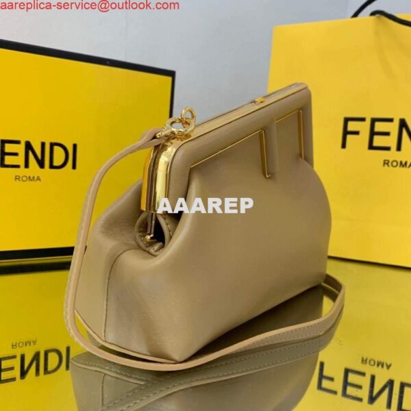 Replica Fendi FIRST Small Bag Apricot Leather 8BP129 2