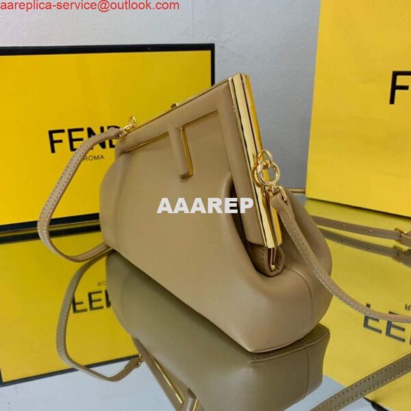 Replica Fendi FIRST Small Bag Apricot Leather 8BP129 3