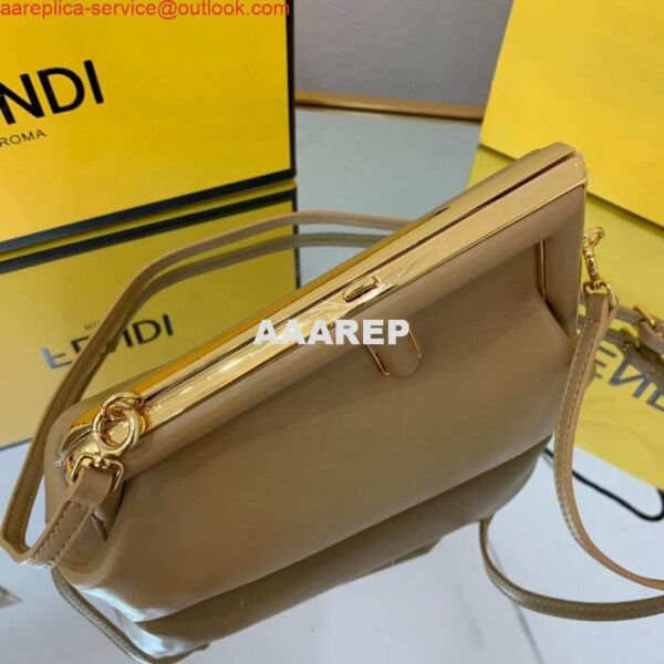 Replica Fendi FIRST Small Bag Apricot Leather 8BP129 4