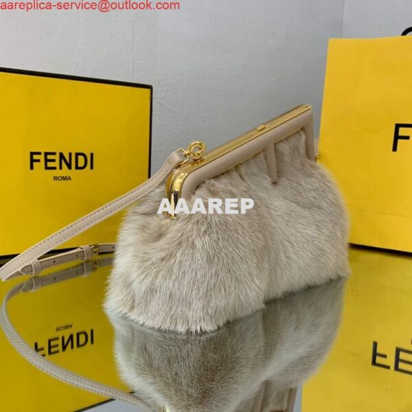 Replica Fendi FIRST Small Bag Fox fur Bag 8BP129 Apricot 4