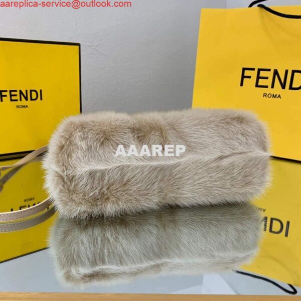 Replica Fendi FIRST Small Bag Fox fur Bag 8BP129 Apricot 10