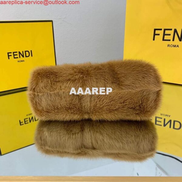 Replica Fendi FIRST Small Bag Fox fur Bag 8BP129 Brown 8