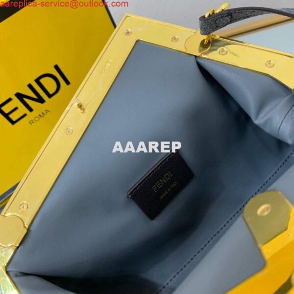 Replica Fendi First Small flannel Bag 8BP129 Blue 9