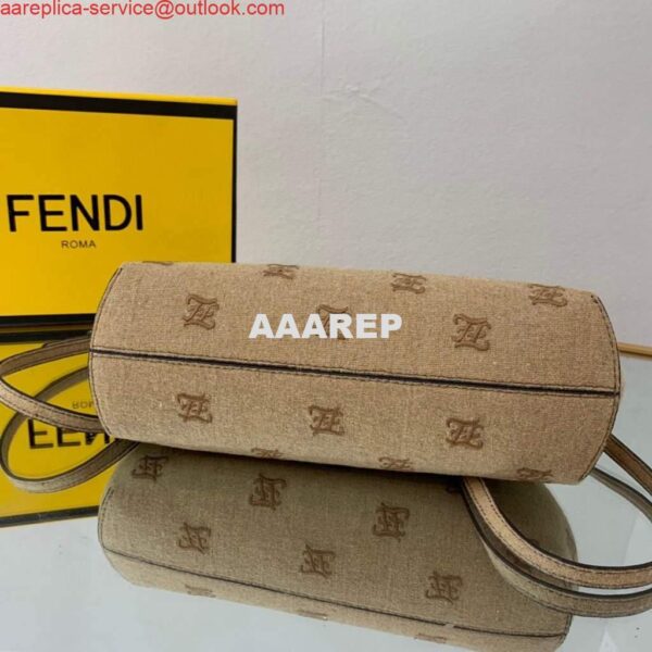 Replica Fendi First Small flannel Bag 8BP129 Tan 10