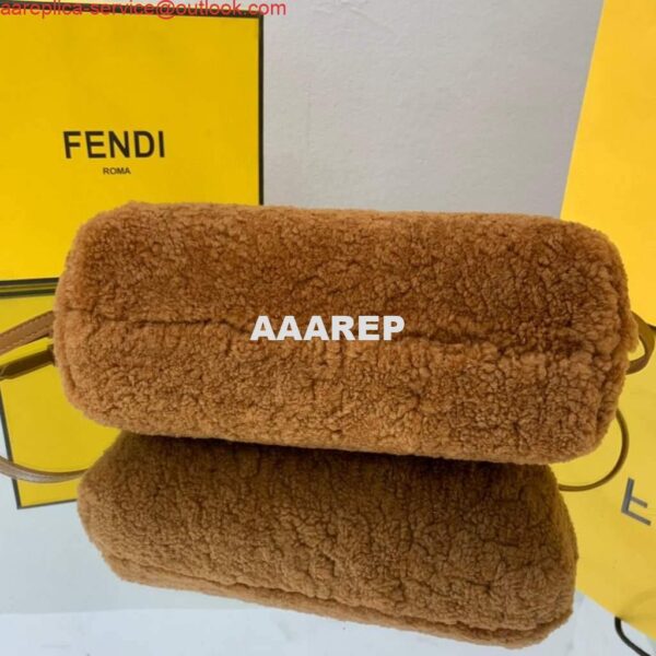 Replica Fendi First Small Sheepskin Bag 8BP129 Brown 10