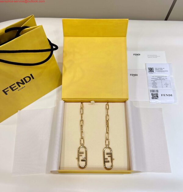 Replica Fendi Handbag Custom metal chain Shoulder Strap F10052 Gold 3