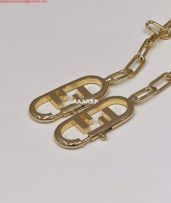 Replica Fendi Handbag Custom metal chain Shoulder Strap F10052 Gold 5