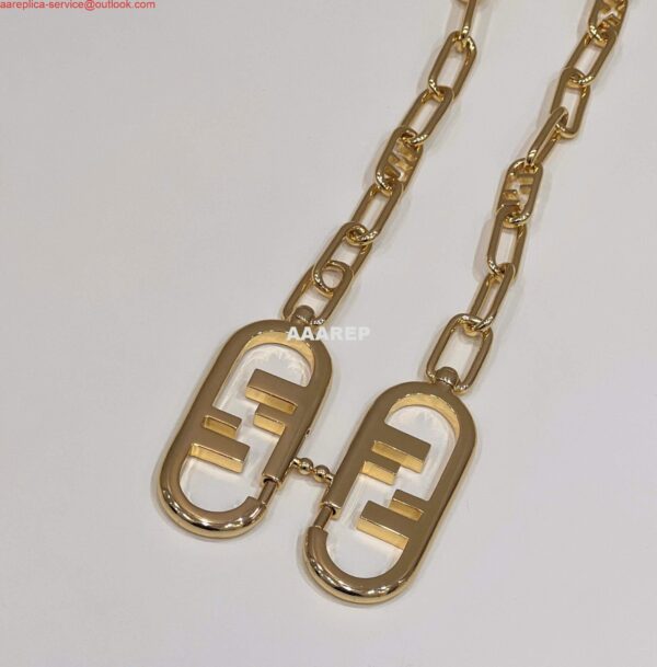 Replica Fendi Handbag Custom metal chain Shoulder Strap F10052 Gold 6