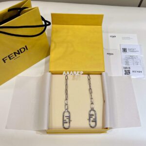 Replica Fendi Handbag Custom metal chain Shoulder Strap F10053 Silvery 2