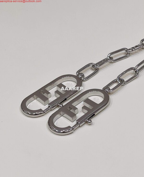 Replica Fendi Handbag Custom metal chain Shoulder Strap F10053 Silvery 10