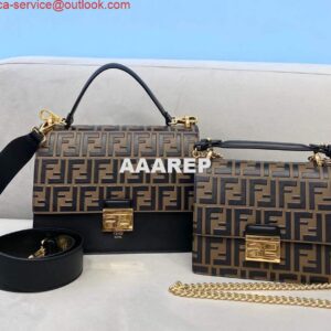 Replica Fendi Kani 0508L Shoulder Bag Black 2