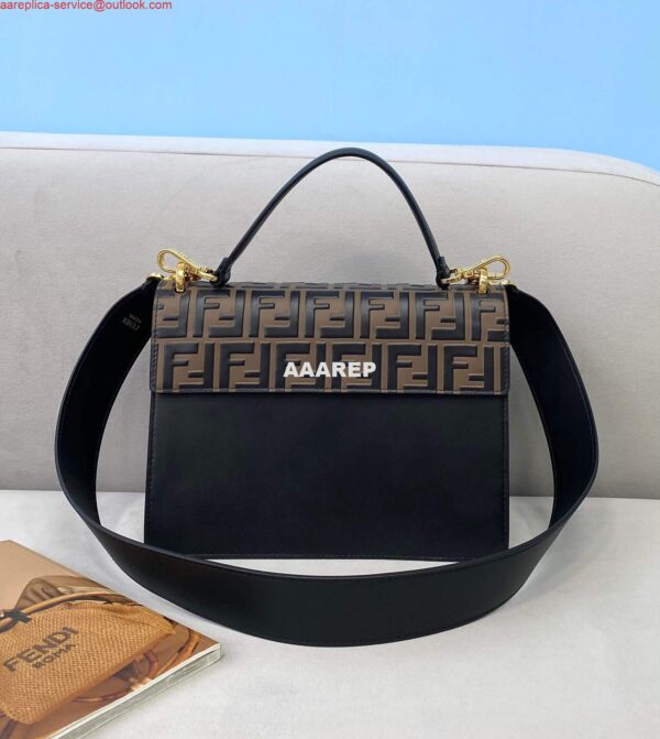 Replica Fendi Kani 0508L Shoulder Bag Black 5