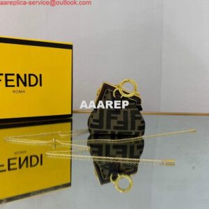 Replica Fendi Nano First Charm Shoulder Bag 7AS051 FF Green