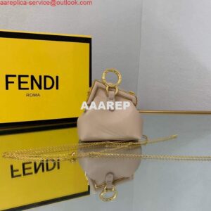 Replica Fendi Nano First Charm Shoulder Bag 7AS051 Light Pink 2