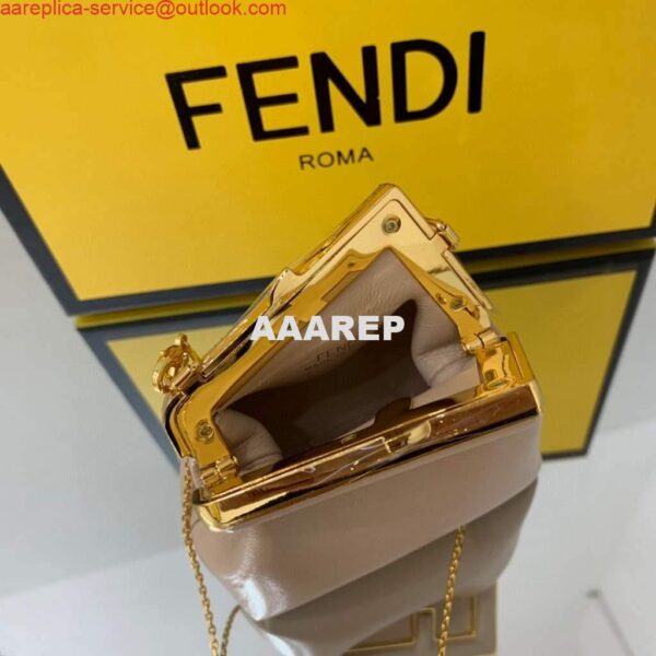 Replica Fendi Nano First Charm Shoulder Bag 7AS051 Light Pink 7