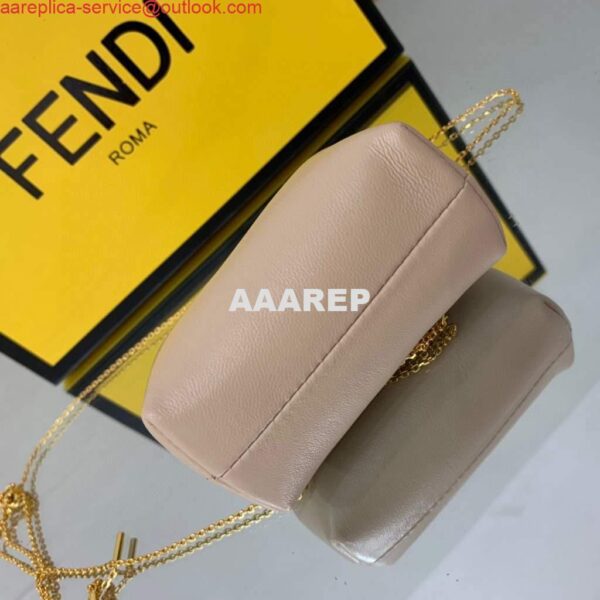 Replica Fendi Nano First Charm Shoulder Bag 7AS051 Light Pink 9