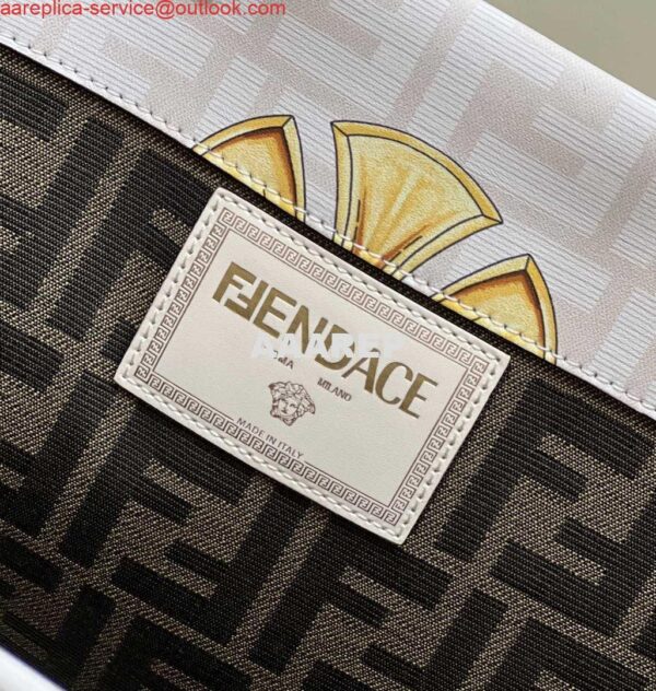 Replica Fendi Sunshine Medium Tote Shoulder Bag 8BH386 Versace FF Logo 6