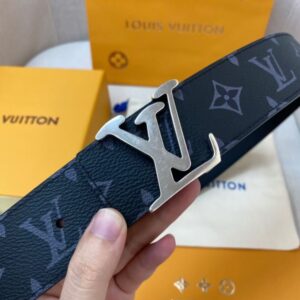 Replica Louis Vuitton LV Tag 40mm Reversible Belt Monogram Eclipse M0367V 2