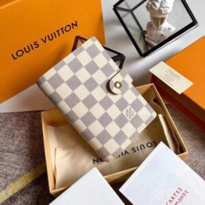 Replica Louis Vuitton Small Ring Agenda Cover Damier Azur R20706 BLV1129 2