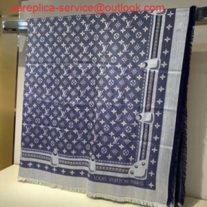 Replica LV M73698 Louis Vuitton Studdy Denim Monogram Shawl 2