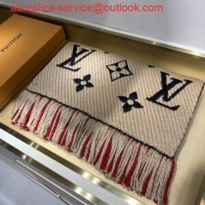 Replica LV M73886 Louis Vuitton Logomania Duo Scarf