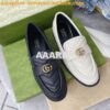 Replica Gucci Aria Slipper With Double G 670400 Black Chevron Matelass 2