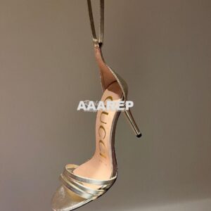 Replica Gucci Heeled Metallic Sandal 551213 2