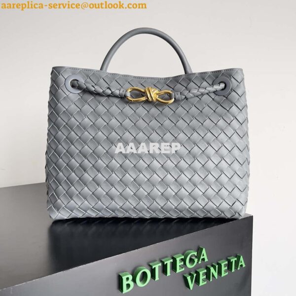 Replica Bottega Veneta BV 743572 Medium Andiamo Light Gray