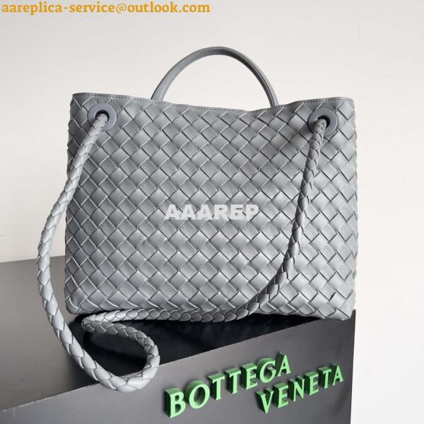 Replica Bottega Veneta BV 743572 Medium Andiamo Light Gray 2