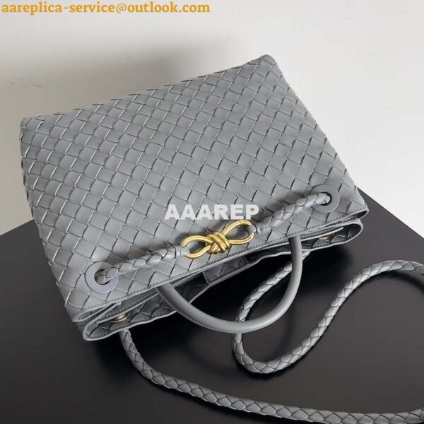 Replica Bottega Veneta BV 743572 Medium Andiamo Light Gray 5