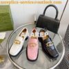 Replica Gucci Loafer Leather with Web 631619 White