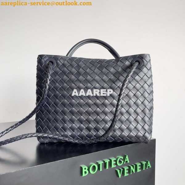 Replica Bottega Veneta BV 743572 Medium Andiamo Navy Blue 4