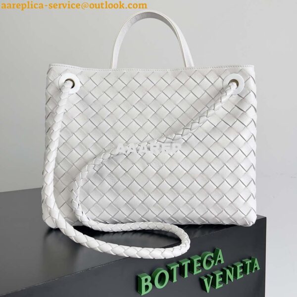 Replica Bottega Veneta BV 743572 Medium Andiamo White 2