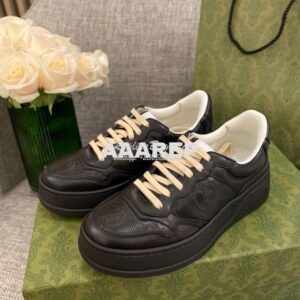 Replica Gucci Men Female GG Embossed Sneaker 670408 Black